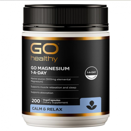 【大包装】Go Healthy 高之源 天然海洋镁胶囊500mg高含量200粒 保质期2028.12 【大包装】Go Healthy 高之源 天然海洋镁胶囊500mg高含量200粒 保质期2028.12